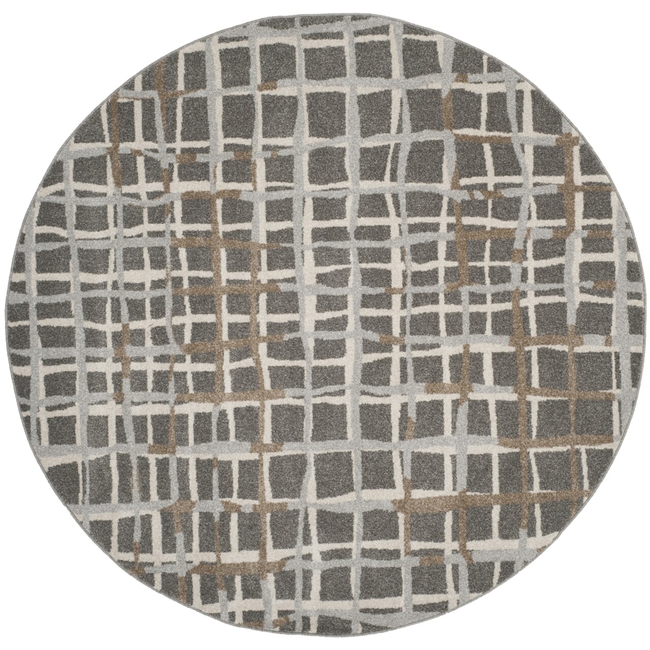 Safavieh Amherst Collection Amt403C Grey / Ivory Rug For High Traffic Area Rug